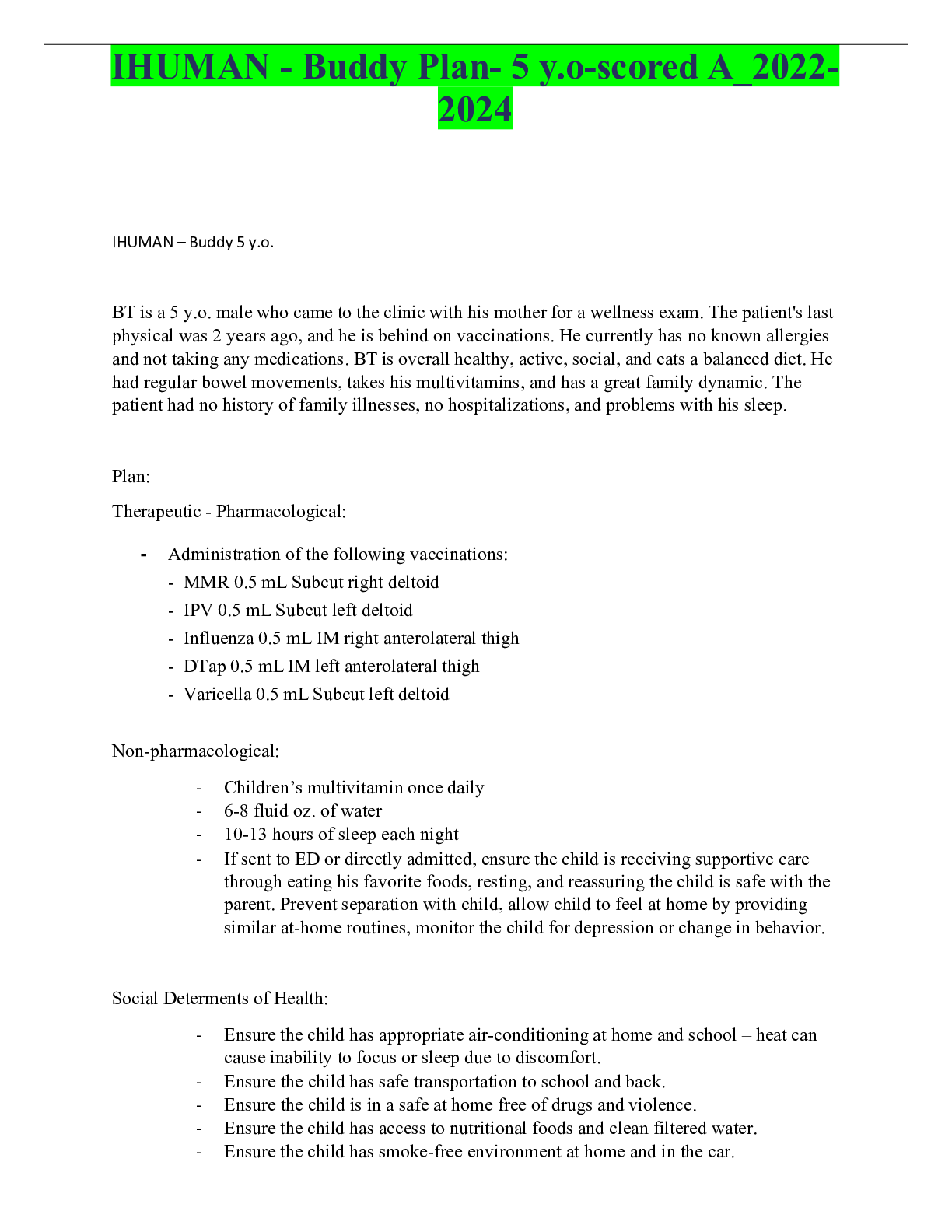 Preview image for IHUMAN - Buddy Plan- 5 y.o-scored A_2022-2024